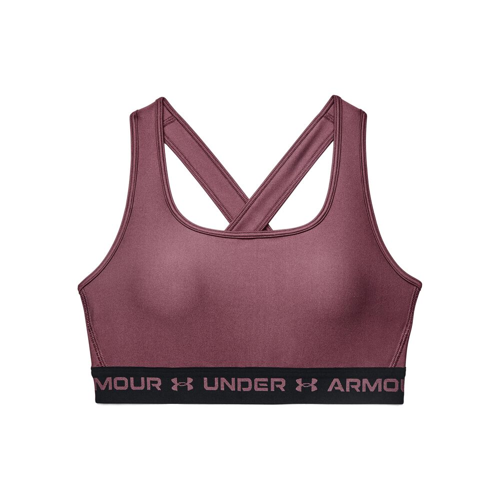 Under Armour Crossback Mid Soutien-gorge Sport Femmes - Berry, Noir
