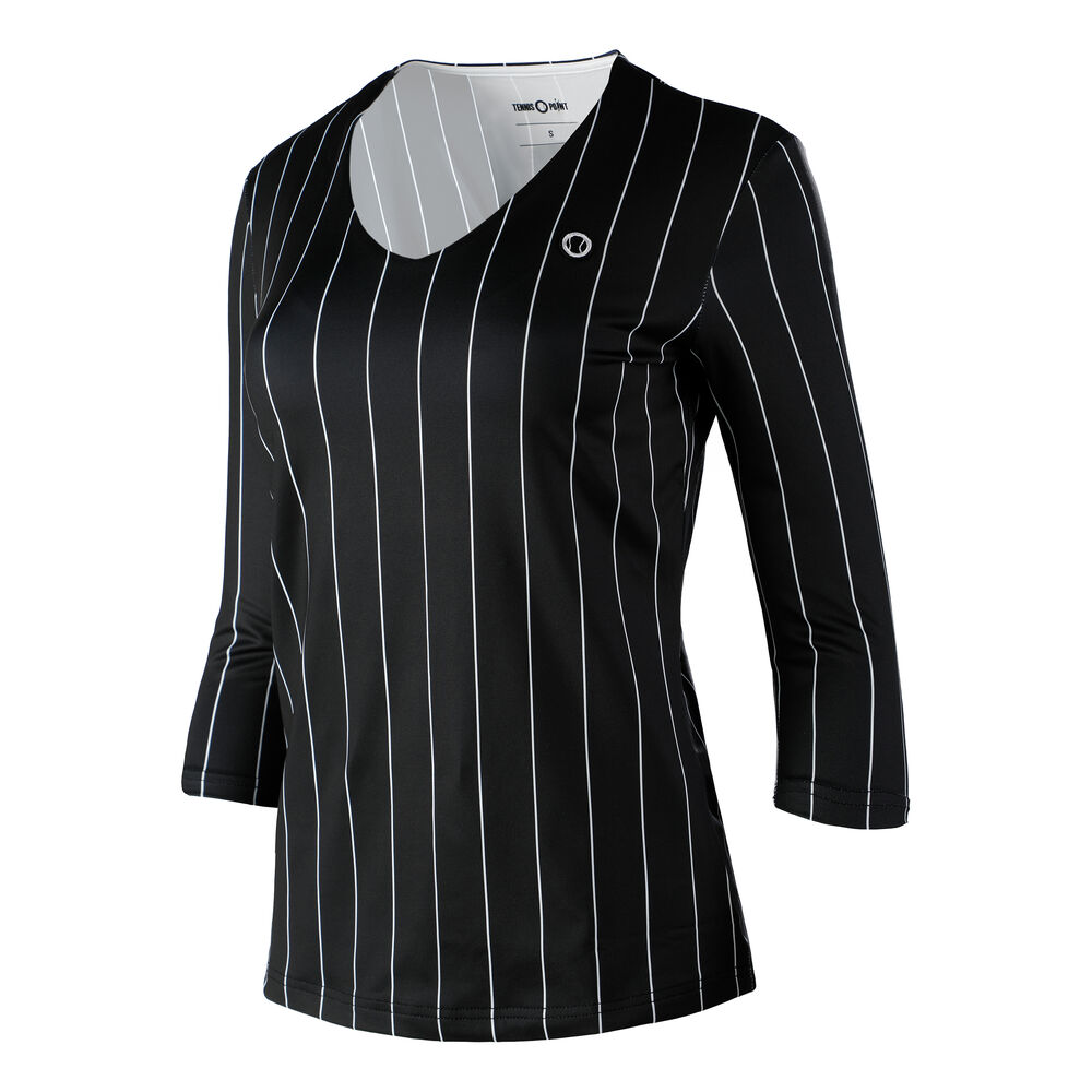 Tennis-Point Stripes Haut Manches Longues Edition Spéciale Femmes - Noir , Blanc
