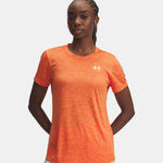 V&ecirc;tements Under Armour Under Armour Tech Twist T-shirt Femmes - orange, blanc