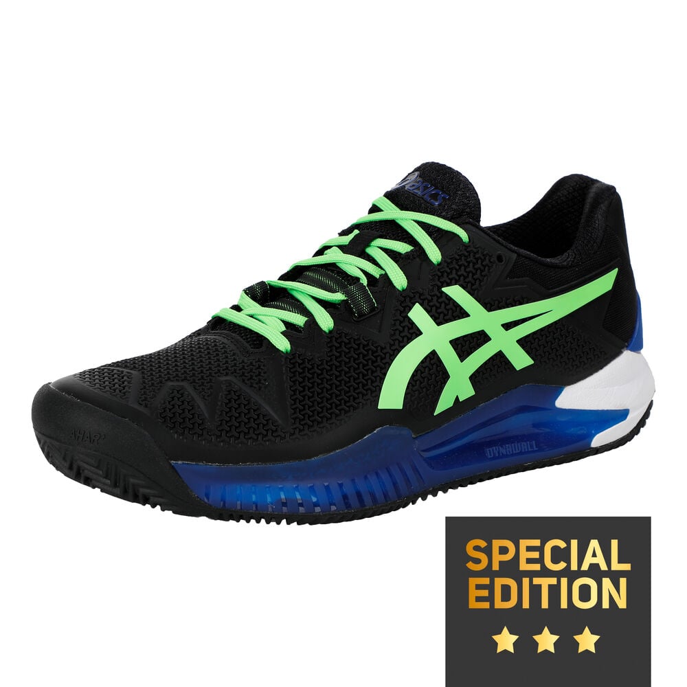 Asics Gel-Resolution 8 Chaussure Terre Battue Edition Spéciale Hommes - Noir , Vert Fluo
