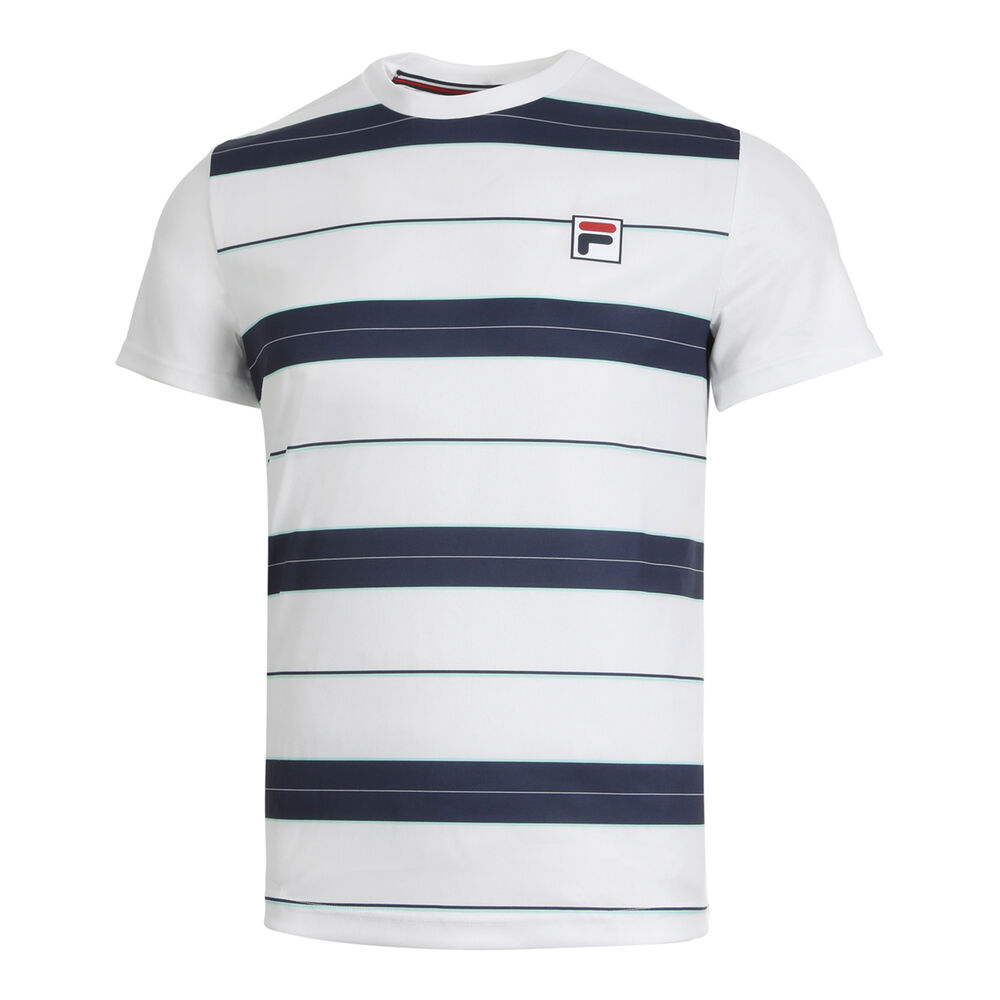 Fila Julian T-shirt Hommes - Blanc , Bleu Foncé