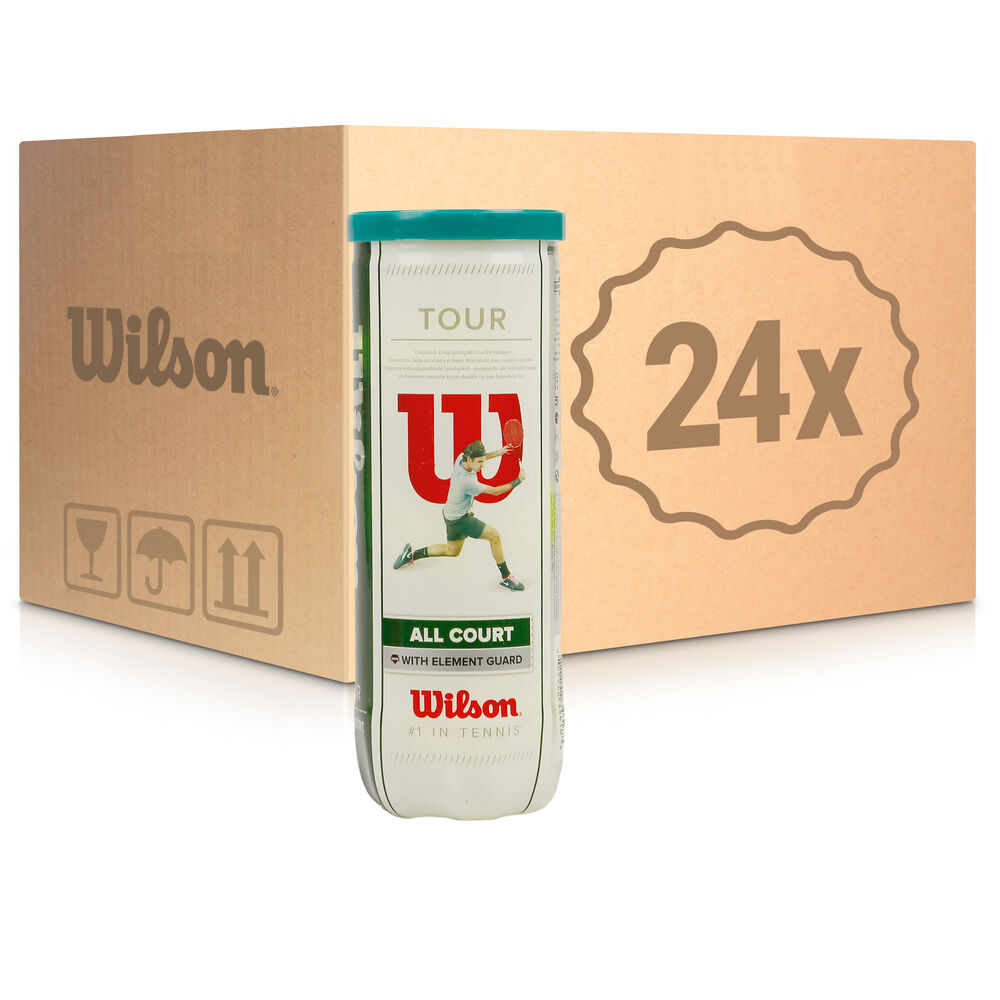 Wilson Tour All Court 24 Tubes De 3 En Carton