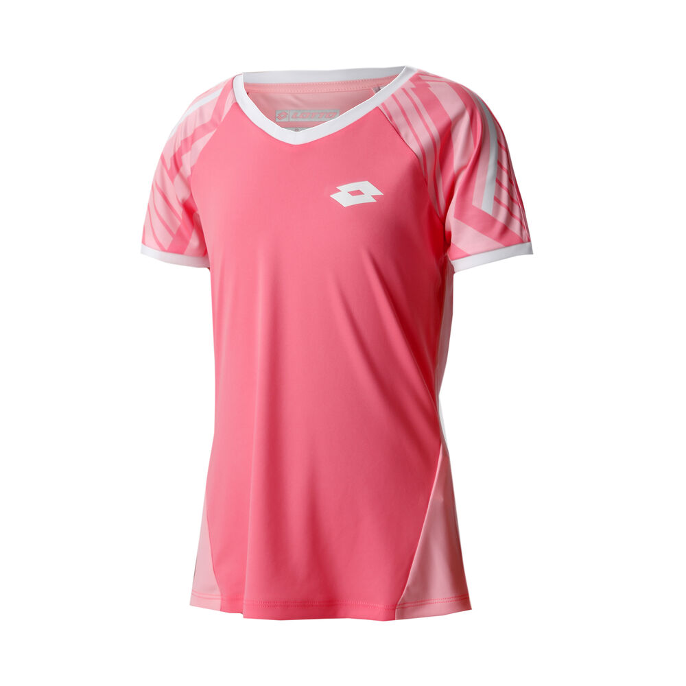 Lotto Top Ten II PL Printed T-shirt Filles - Rosé, Corail