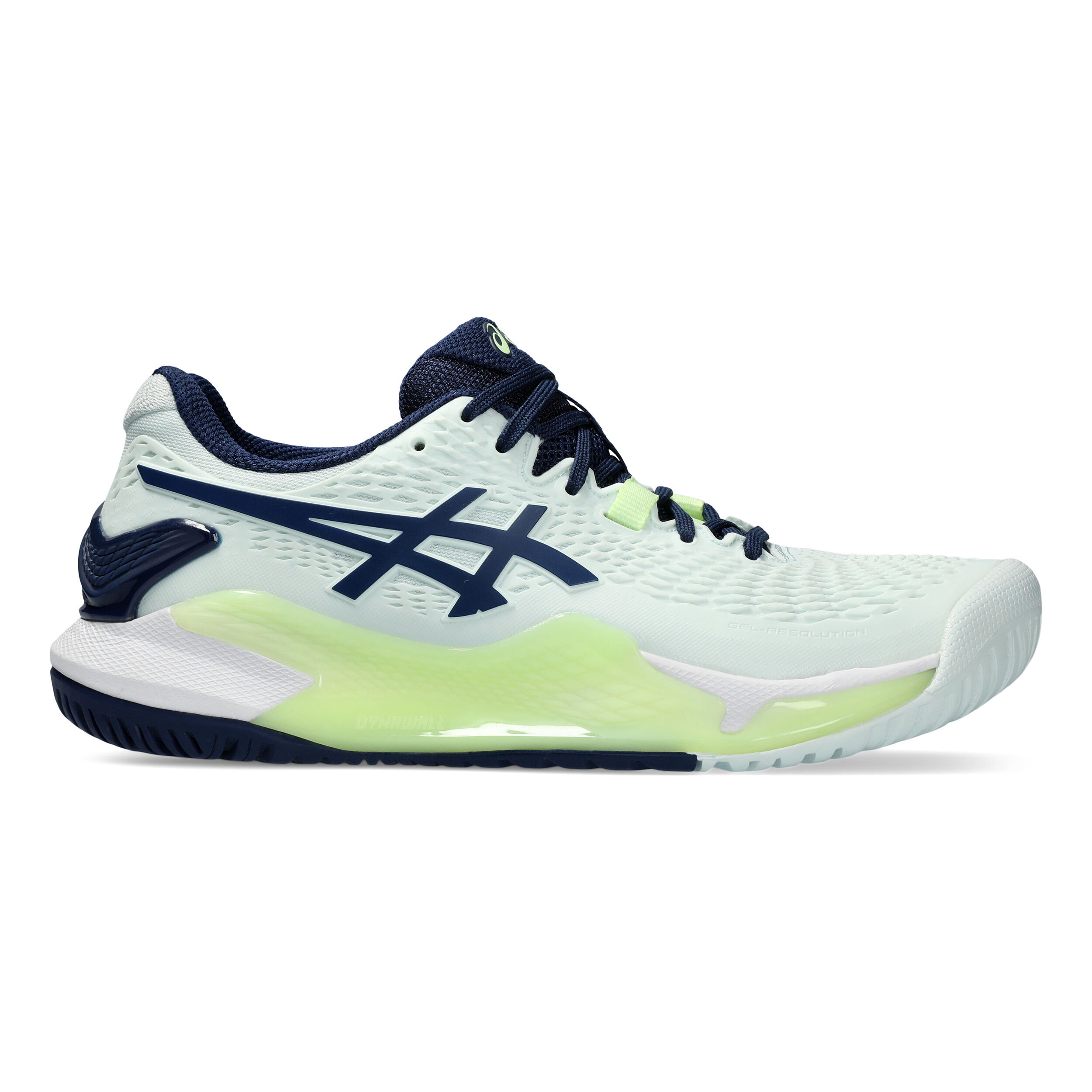 Buy ASICS Gel Resolution 9 Chaussures Toutes Surfaces Femmes Mint Bleu Fonce online Tennis Point FR