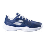 Chaussures de tennis Babolat Babolat Jet Mach 3 Chaussures Toutes Surfaces Femmes-Bleu Foncé,Blanc