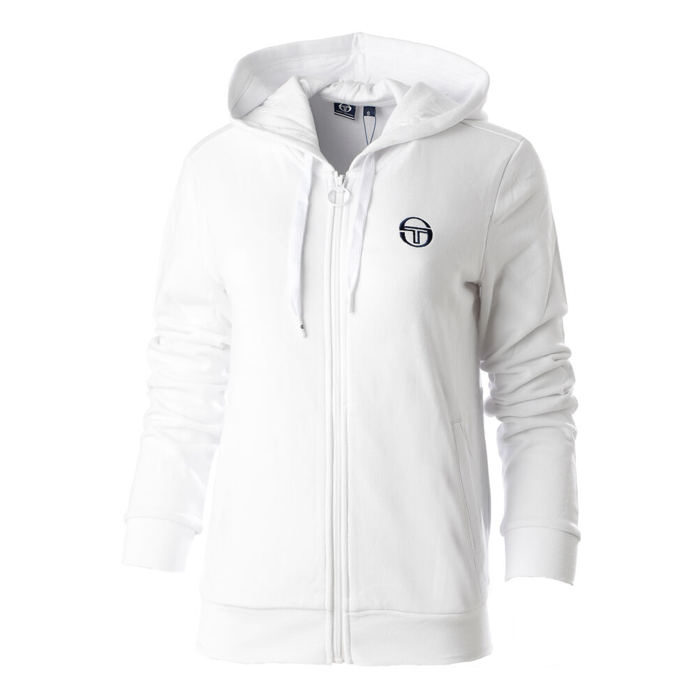 Sergio Tacchini New Ella Gilet En Coton Femmes - Blanc , Bleu Foncé