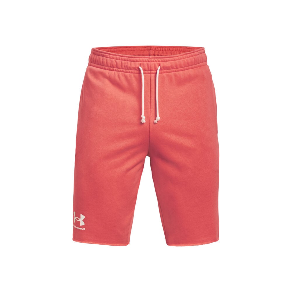 Under Armour Rival Terry Shorts Hommes - Corail , Blanc