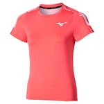 V&ecirc;tements de tennis Mizuno Mizuno Daybreakers Printed T-shirt Femmes-Corail