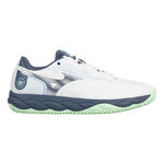 Chaussures de tennis Mizuno Mizuno Wave Enforce Court Chaussure Terre Battue Hommes-Blanc,Bleu Gris
