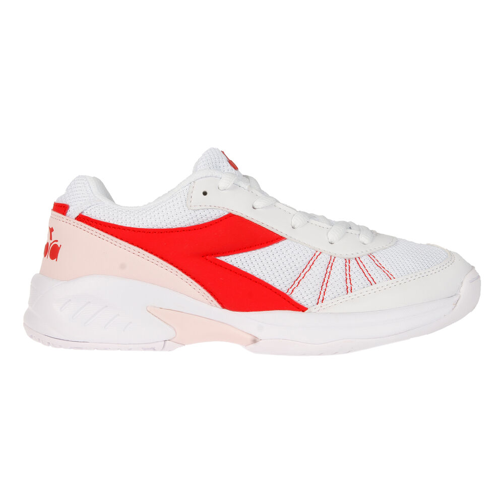 Diadora Speed Challenge 3 Chaussures Toutes Surfaces Enfants - Blanc , Rouge Clair