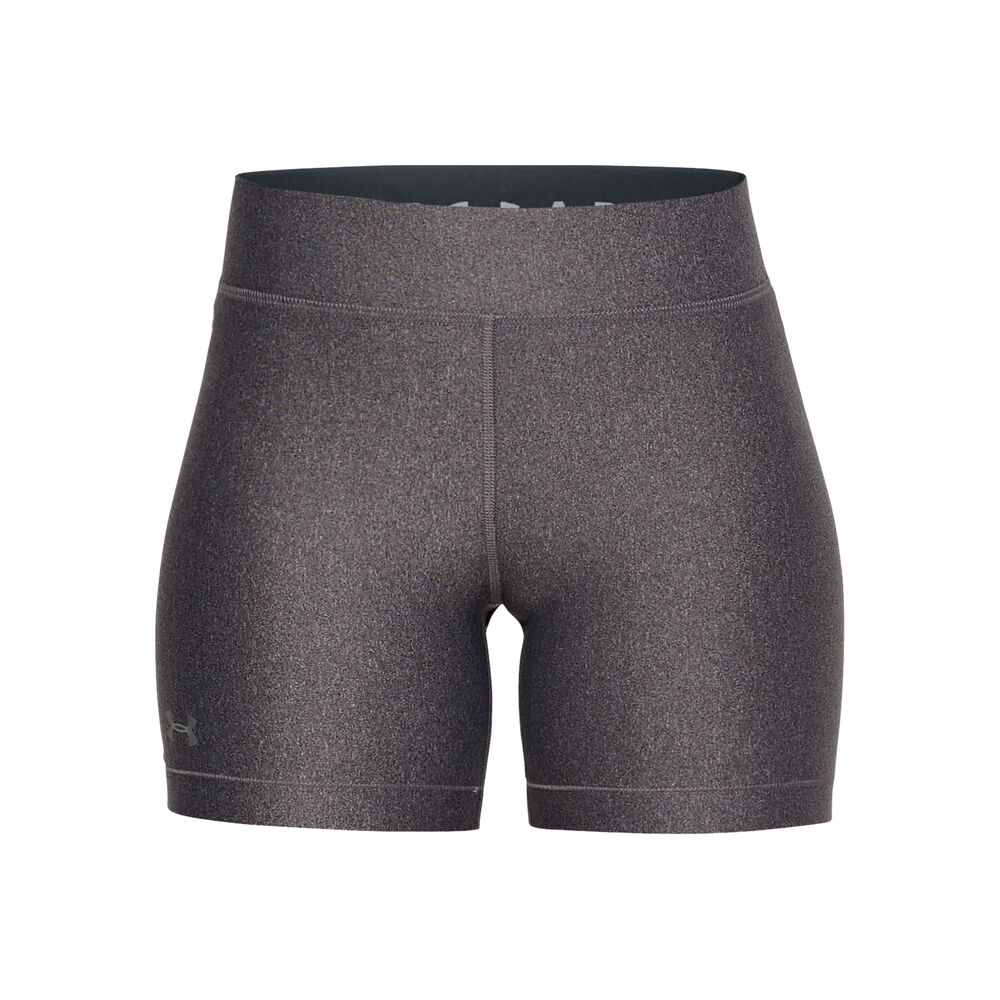 Under Armour Heatgear Middy Shorts Femmes - Gris Foncé, Argent