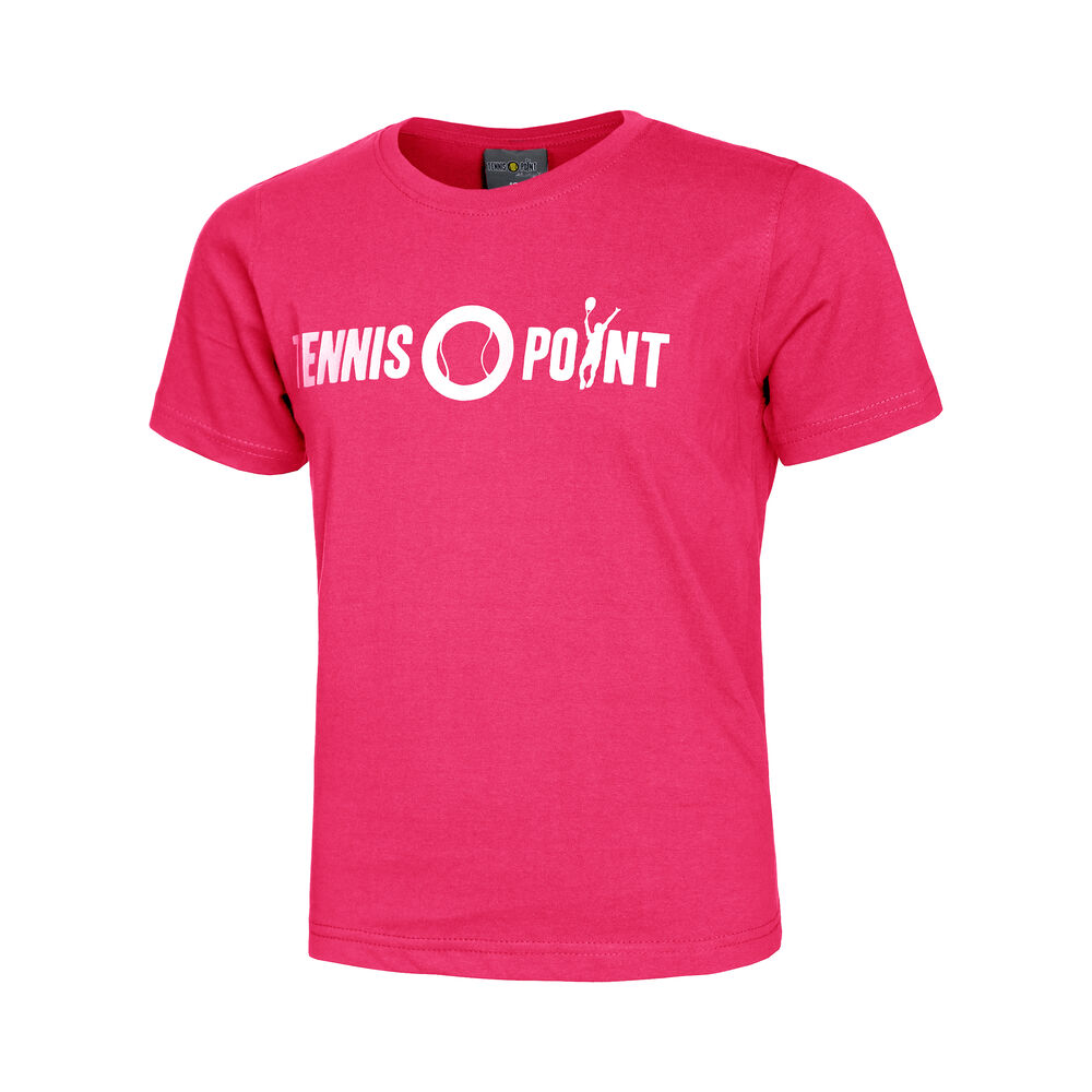 Tennis-Point Classic Logo T-shirt Enfants - Pink , Blanc