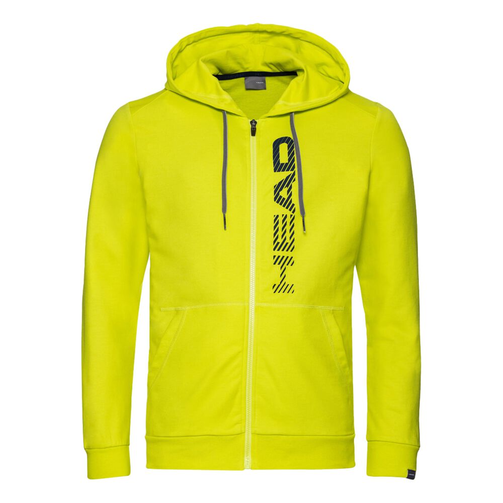 HEAD Club Fynn Full-Zip Gilet En Coton Hommes - Jaune Citron , Bleu Foncé
