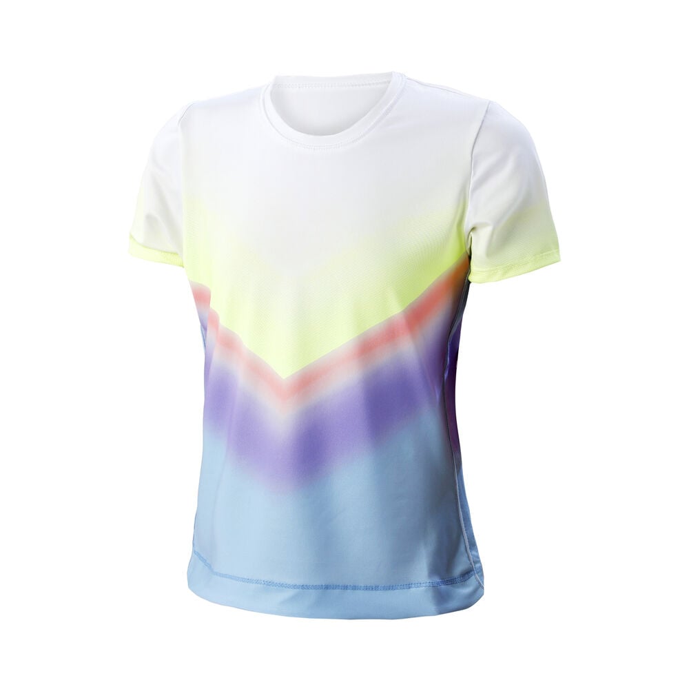 Lucky in Love Wild Ombre T-shirt Filles - Bleu Clair , Jaune Lemon