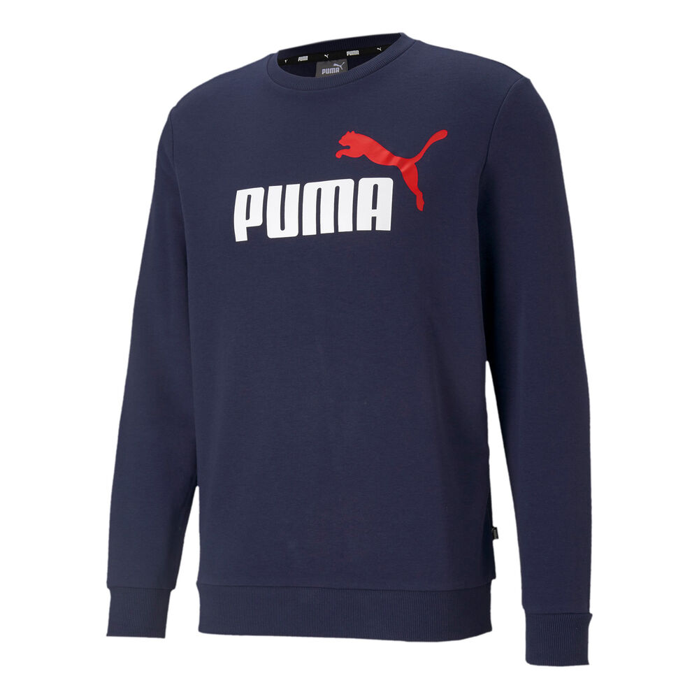 Puma Essential 2 Col Big Logo T-shirt Hommes - Bleu Foncé , Blanc
