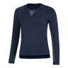 High Low Breezy Haut manches longues Femmes - bleu foncé, 