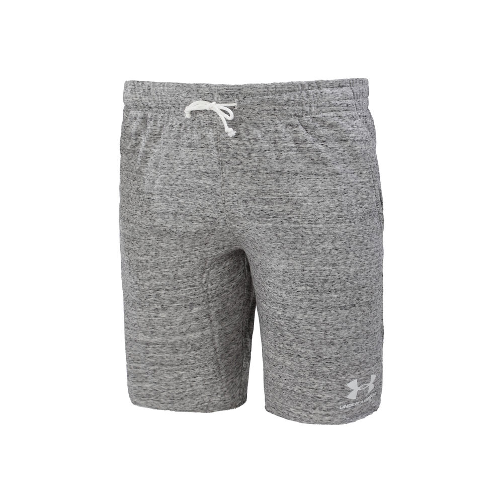 Under Armour Sportstyle Terry Shorts Hommes - Gris Clair , Blanc