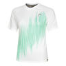 Performance T-shirt Femmes-Blanc,Turquoise