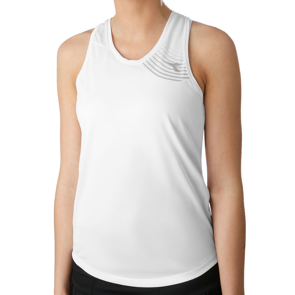 Diadora Court Débardeur Tank Top Femmes - Blanc , Gris Clair