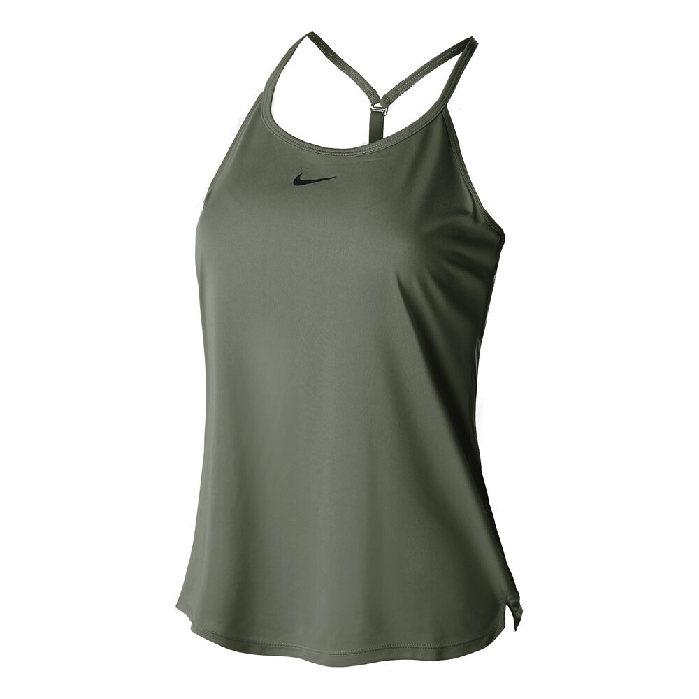 Nike Dri-Fit One Elstka Débardeur Tank Top Femmes - Vert Olive , Noir