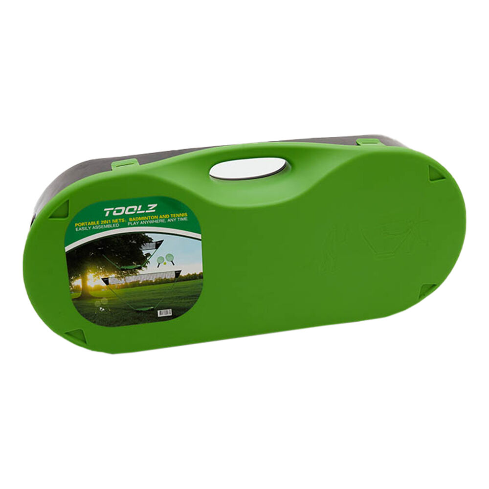 TOOLZ Portable 2in1 Badminton- & Filet De Tennis - Vert , Noir