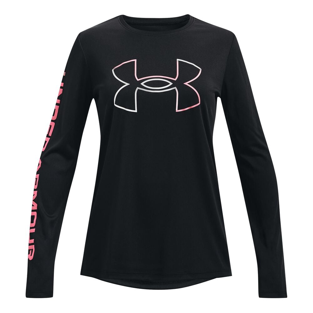 Under Armour Tech Haut Manches Longues Filles - Noir
