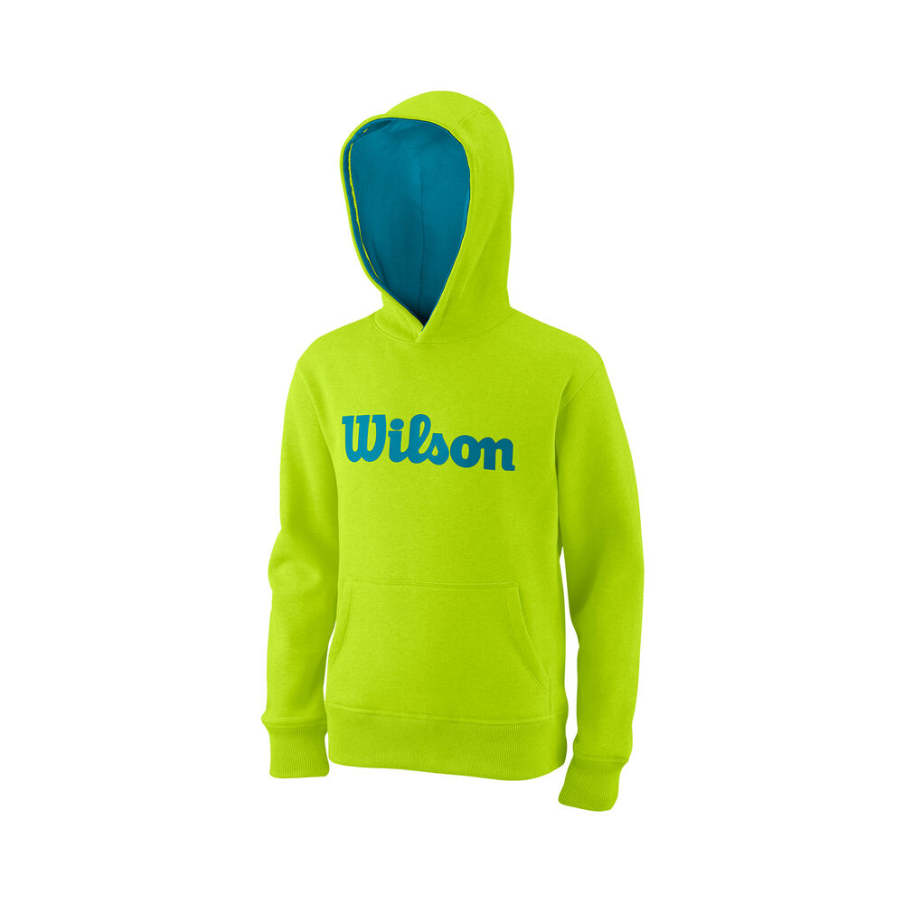 Wilson Script Cotton Po Sweat à Capuche Enfants - Vert Fluo