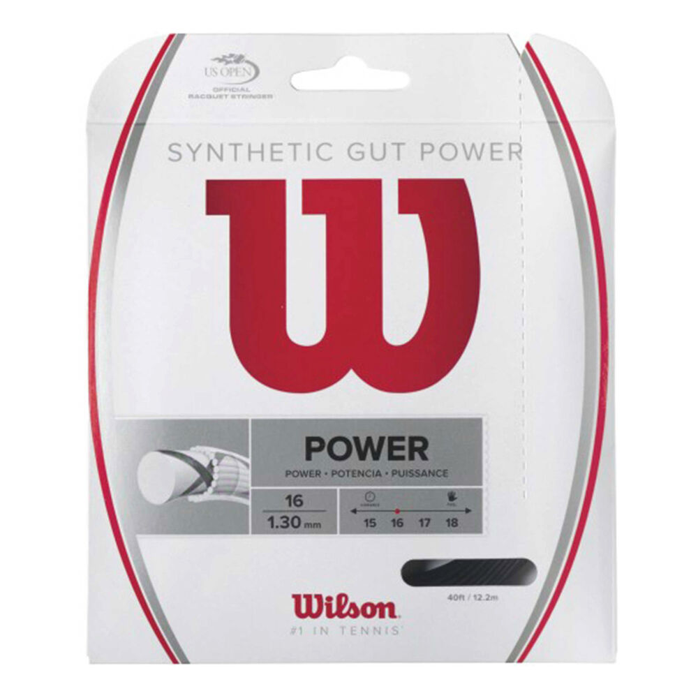 Wilson Synthetic Gut Power Cordage En Garniture 12,2m - Noir