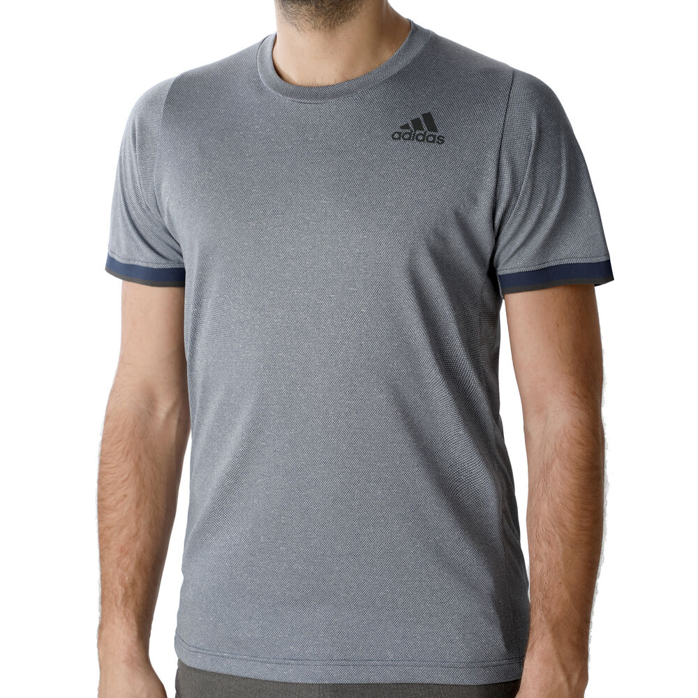 adidas Freelift T-shirt Hommes - Gris , Bleu Foncé
