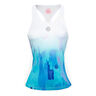 Yaka Tech Débardeur Tank Top Femmes-Blanc,Bleu Clair