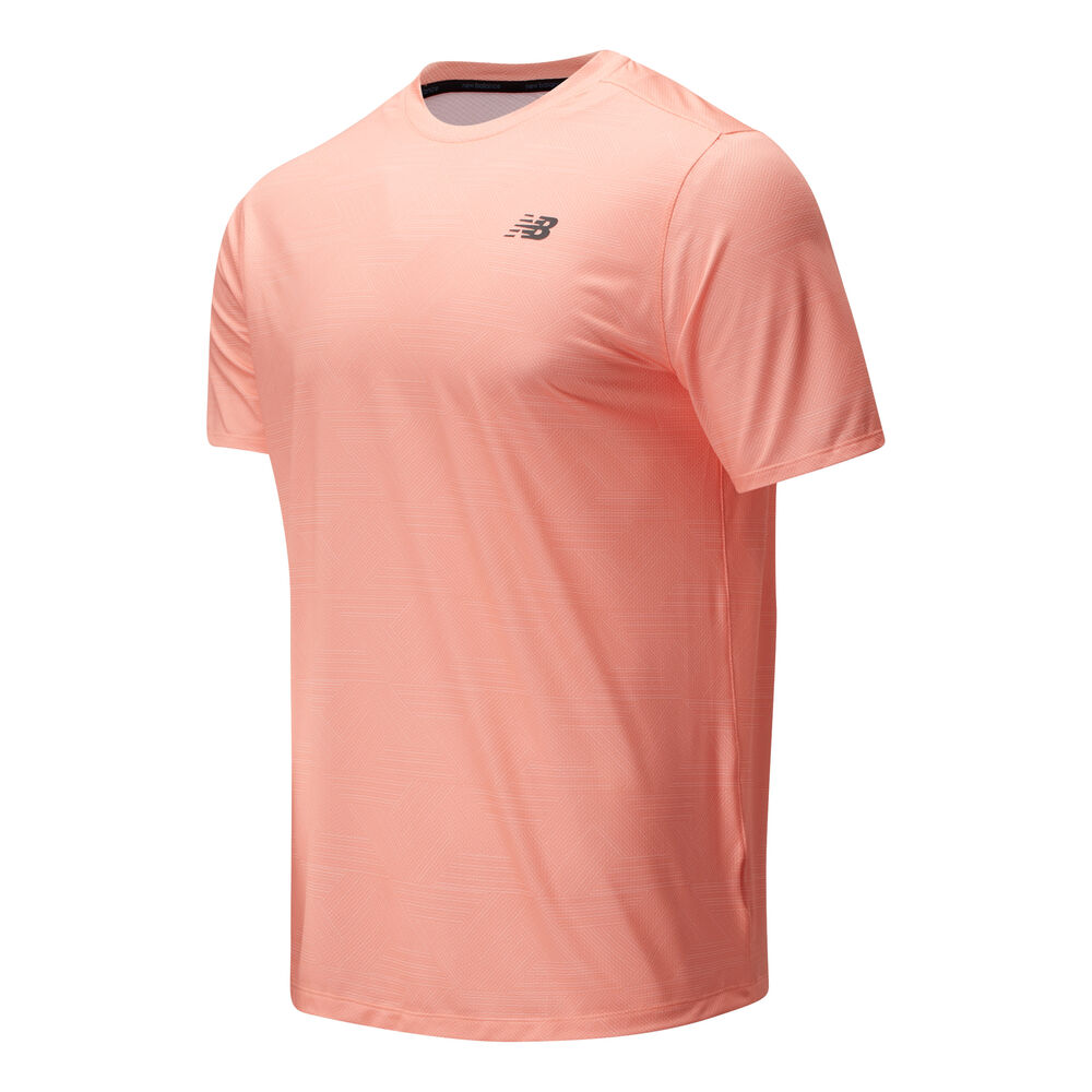 New Balance Rally Crew T-shirt Hommes - Abricot, Noir