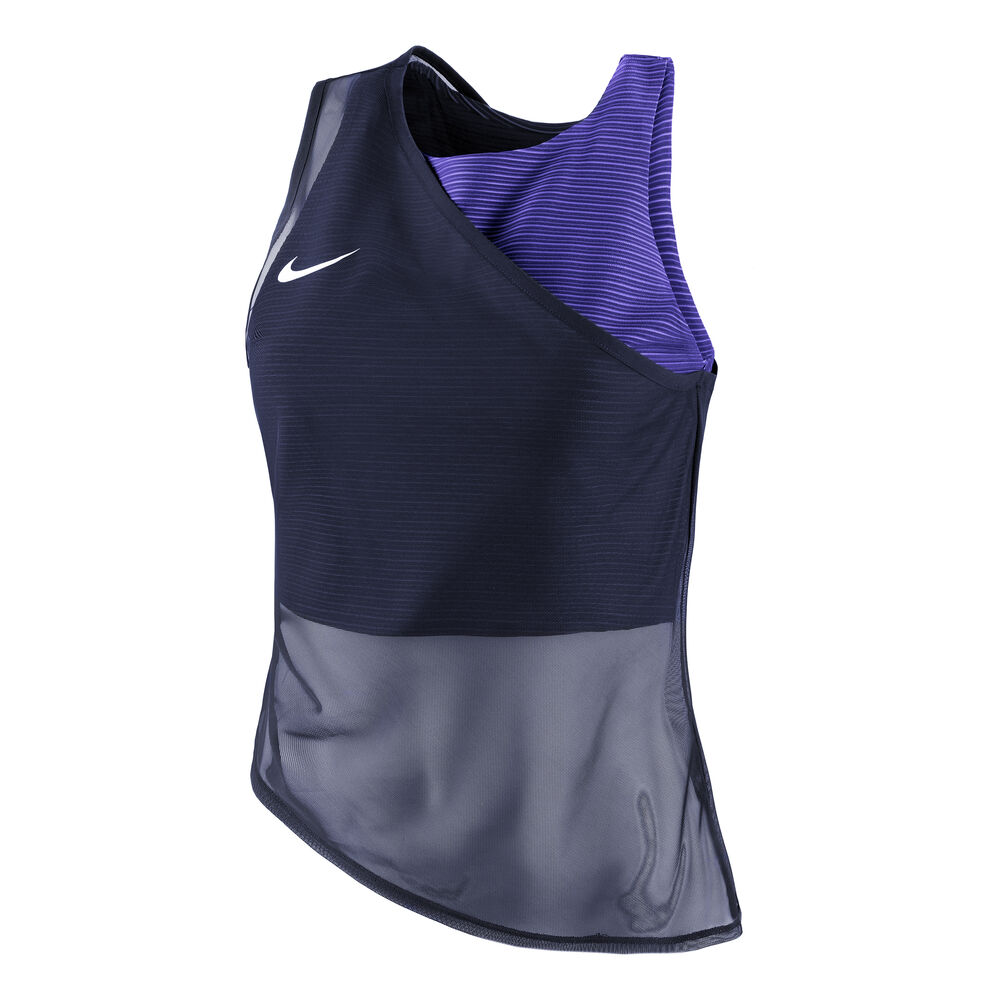 Nike Dri-Fit Advantage Slam Débardeur Tank Top Femmes - Bleu Foncé , Violet