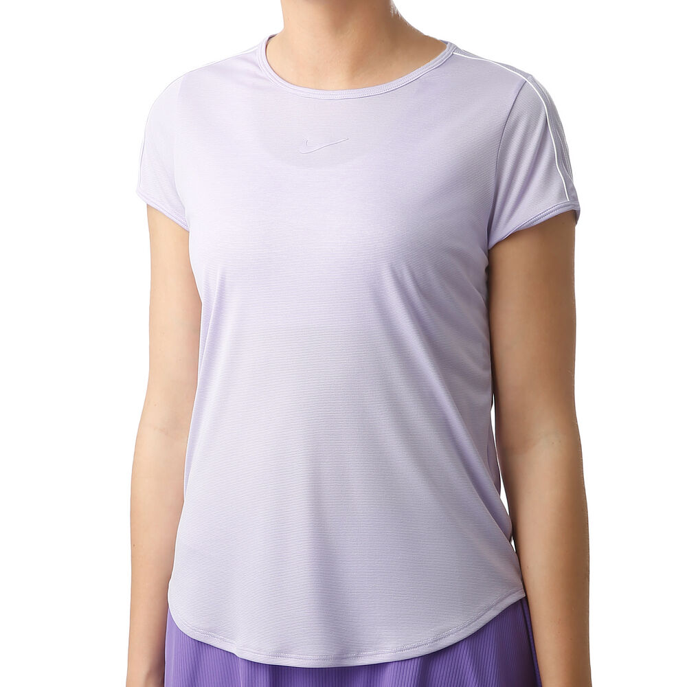 Nike Court Dry T-shirt Femmes - Lilas , Blanc