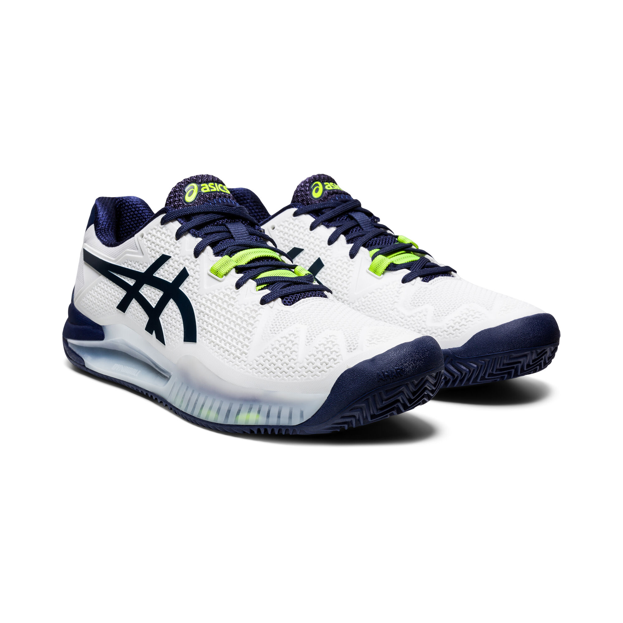 Buy ASICS GelResolution 8 Clay Chaussure Terre Battue Hommes Blanc , Bleu Foncé online Tennis