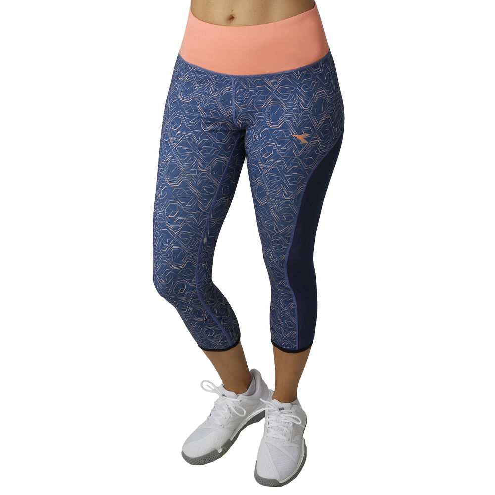 Diadora Reversible Collant Tight Femmes - Bleu , Abricot