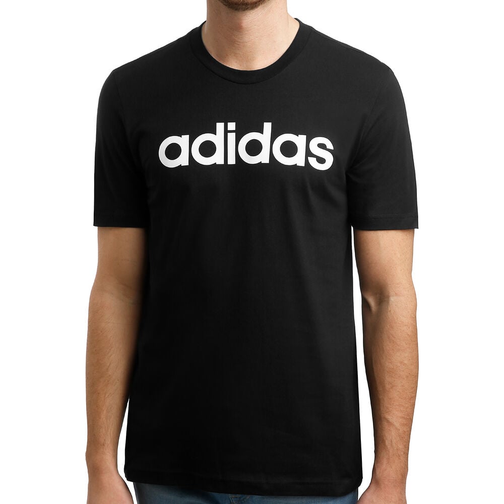 adidas Essentials Linear T-shirt Hommes - Noir , Blanc
