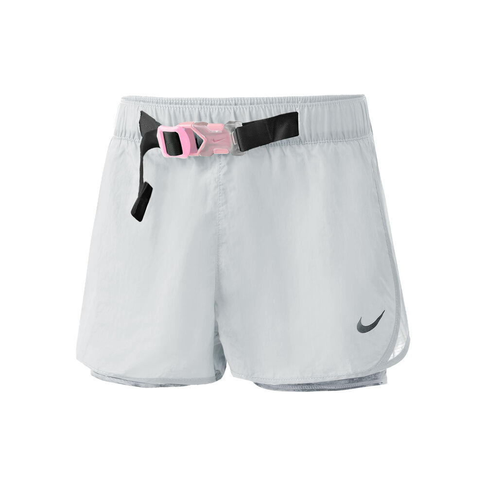 Nike Dri-Fit Tempo Shorts Filles - Blanc , Gris Clair