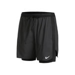 V&ecirc;tements Nike Nike Dri-Fit Stride Hybrid 5in 2in1 Short De Running Hommes-Noir,Gris
