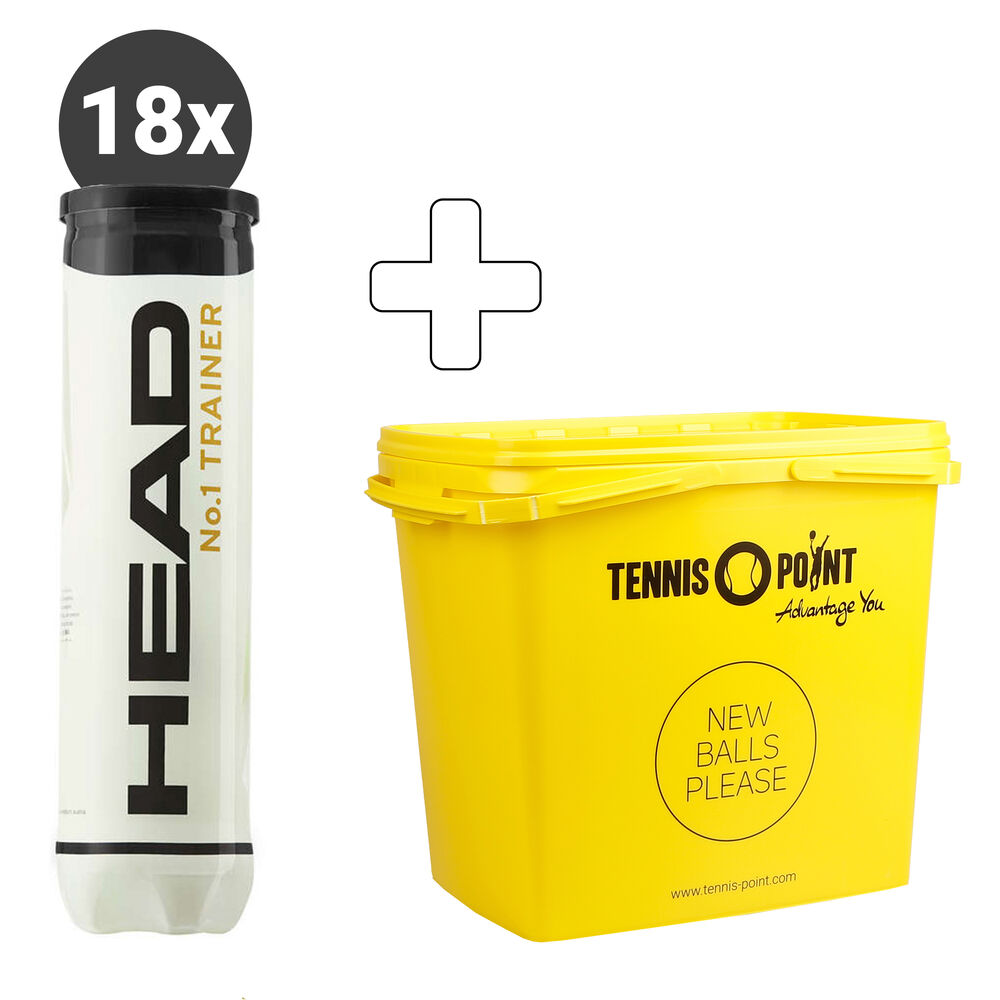 HEAD No.1 Trainer 18 Tubes De 4 + Seau à Balles