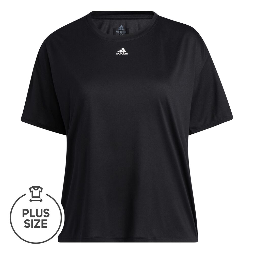 adidas 3-Stripes Plus Size T-shirt Femmes - Noir , Blanc