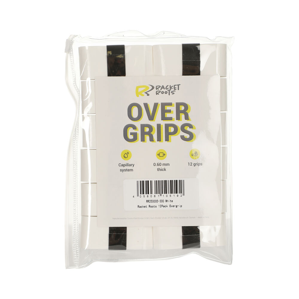 Racket Roots RR Grip Pack De 12 - Blanc