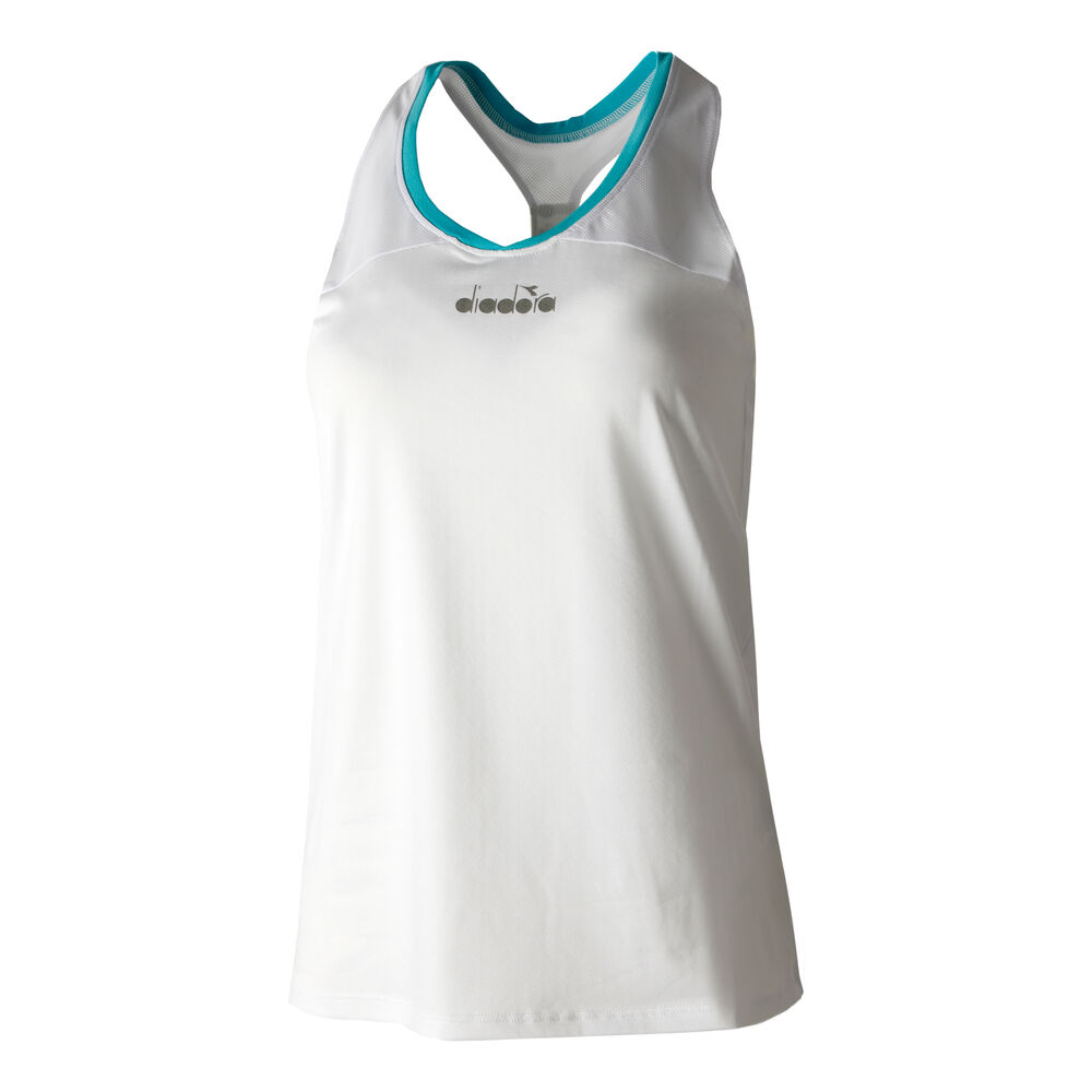 Diadora Super Light Débardeur Tank Top Femmes - Blanc , Turquoise