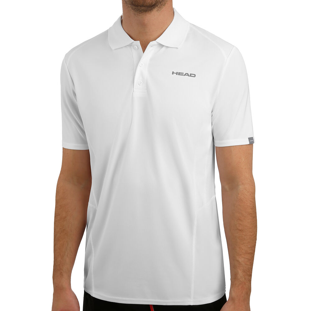 HEAD Club Tech Polo Hommes - Blanc , Argent