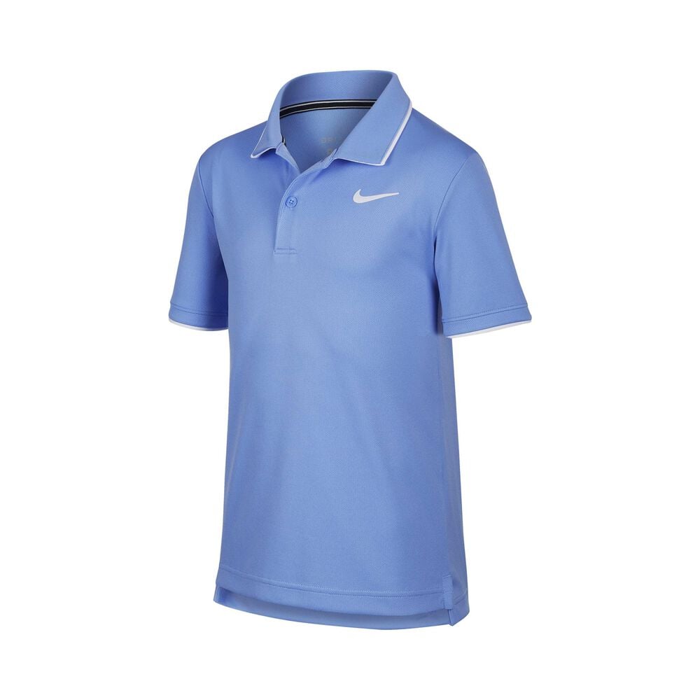 Nike Dri-Fit Court Polo Garçons - Bleu , Blanc
