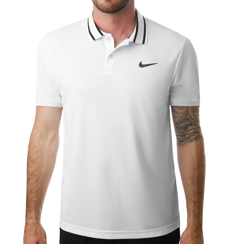 Nike Court Dri-Fit Polo Hommes - Blanc , Noir