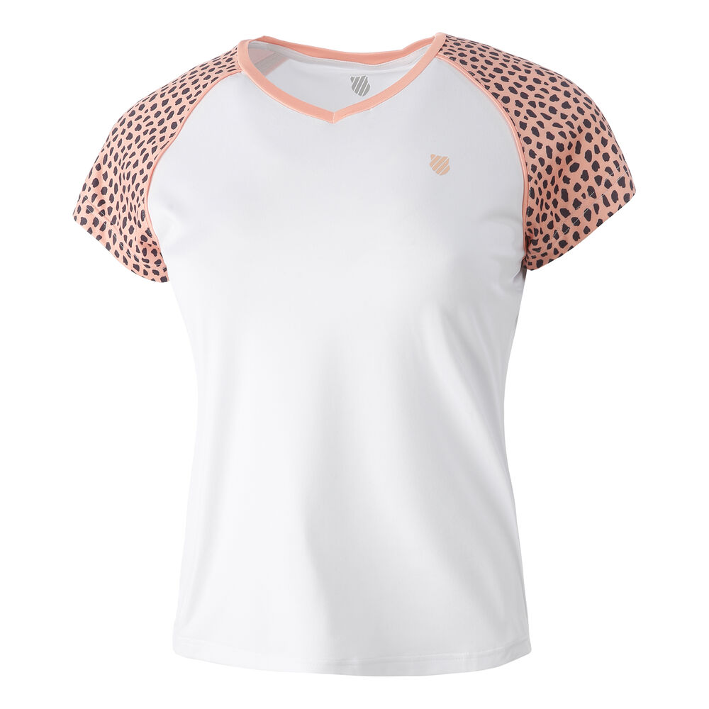 K-Swiss Hypercourt T-shirt Femmes - Blanc , Abricot