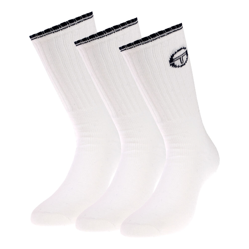 Sergio Tacchini Terry Tennis Chaussettes De Tennis Hommes - Blanc , Noir