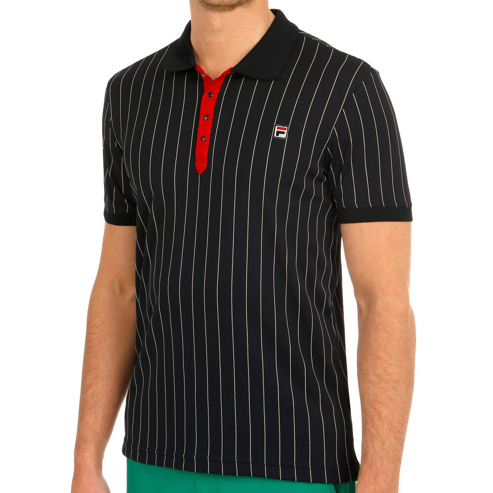 Fila Stripes Polo Hommes - Bleu Foncé , Blanc