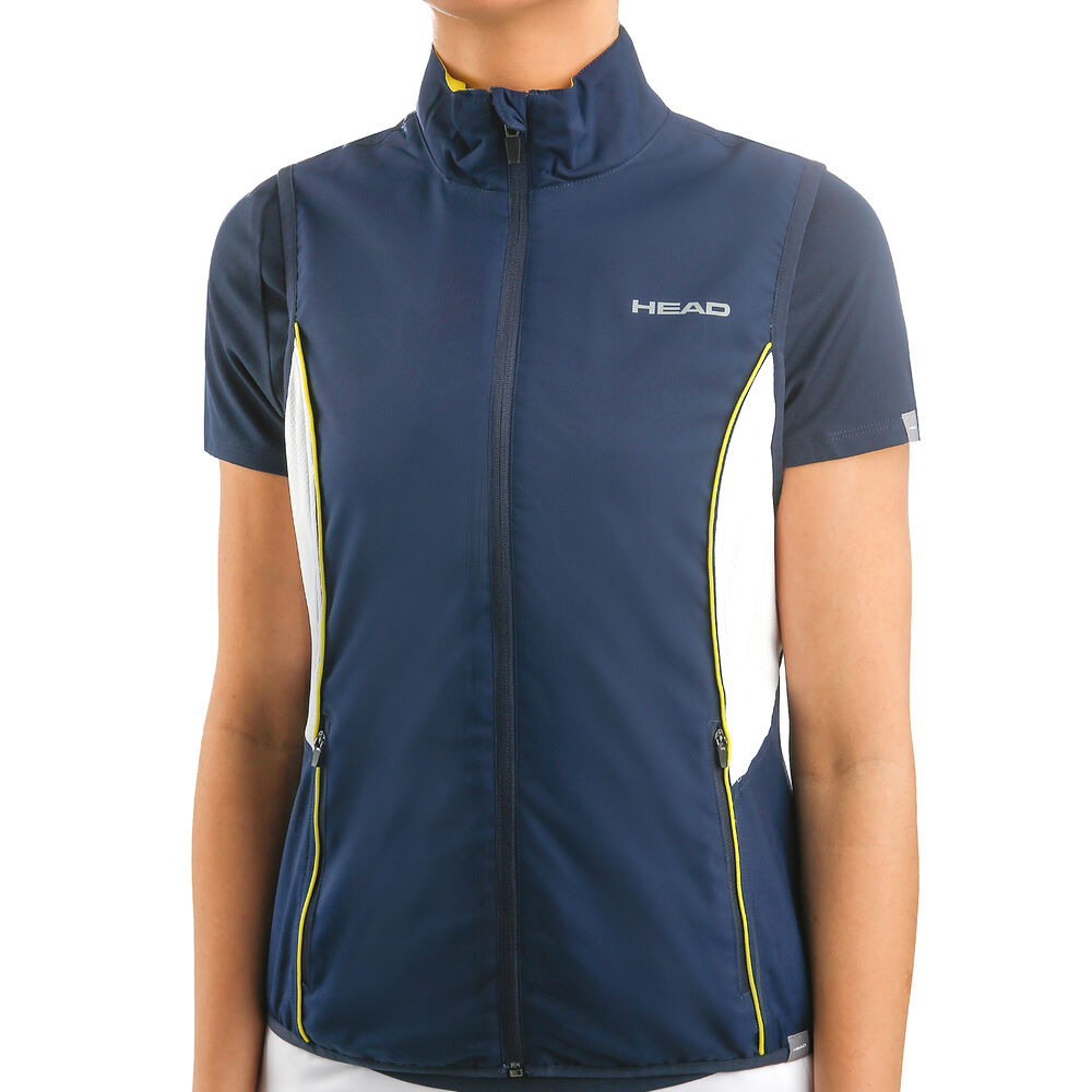 HEAD Club Gilet Femmes - Bleu Foncé , Blanc