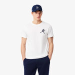 V&ecirc;tements Lacoste Lacoste & Cap T-shirt Hommes - blanc, bleu fonc&eacute;